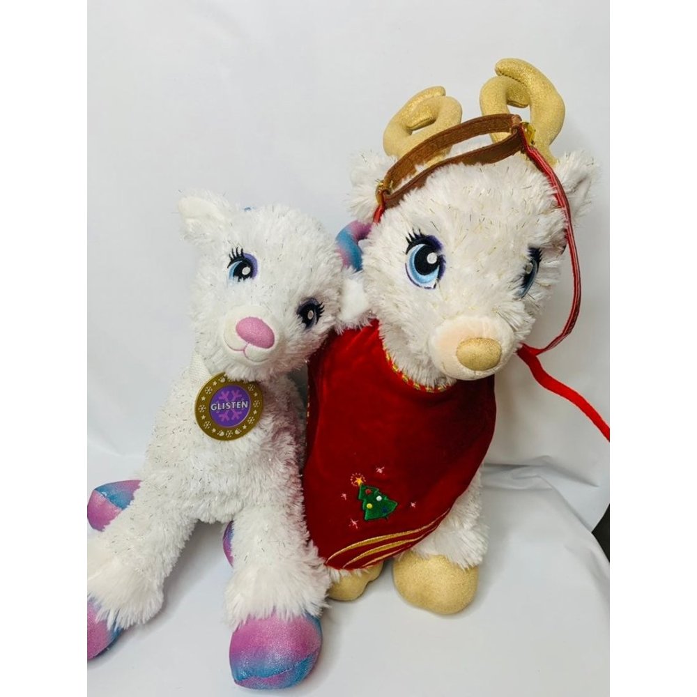 build a bear reindeer glisten lot of 2